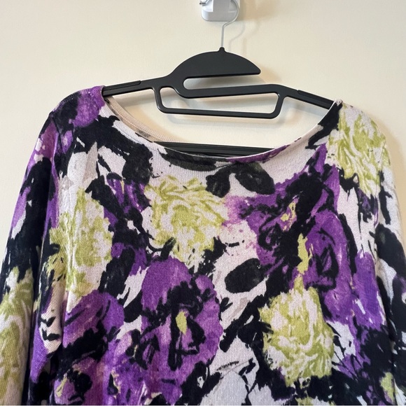 Anne Klein Medium Silk & Cashmere Long Top - Picture 2 of 6